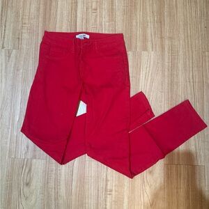 Refuge Women's Vibrant Red Skinny Jeans